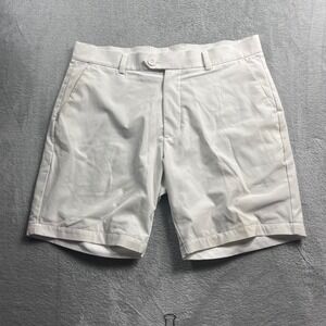G/FORE Mens White Performance Golf Shorts Size 33 Stretch Athletic Casual